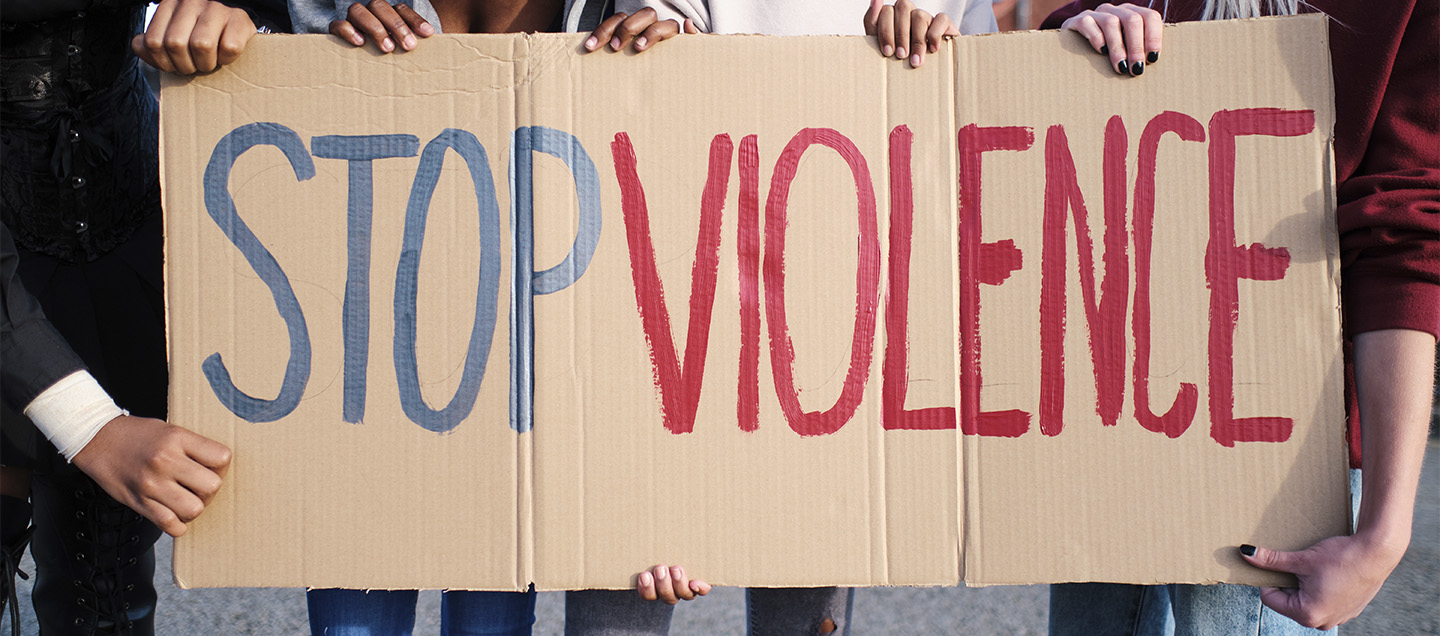 Alto a la violencia contra las mujeres.