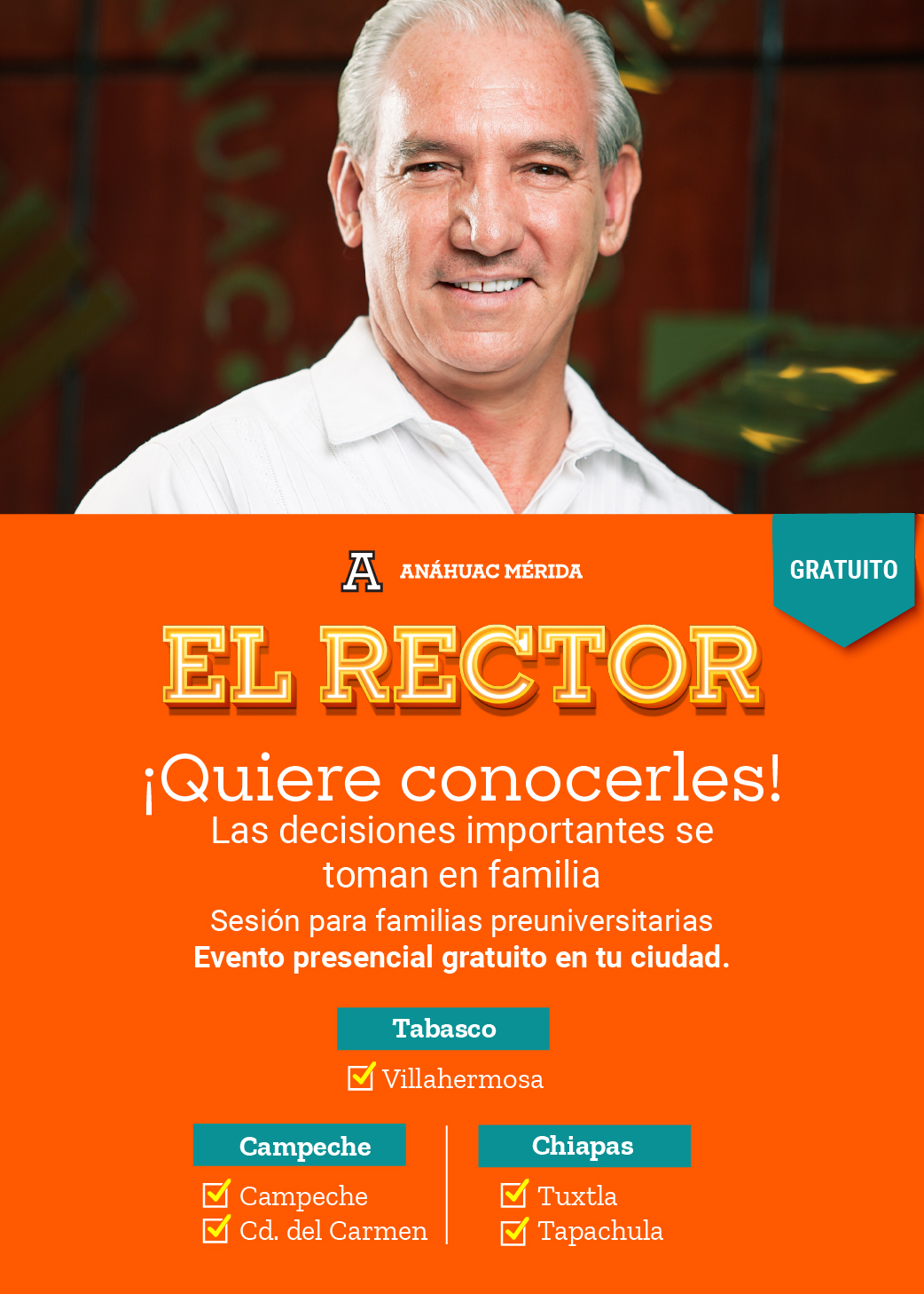El Rector quiere conocerles