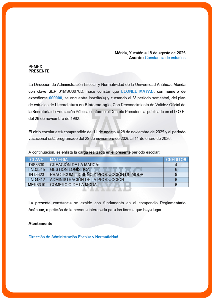 Documento del trámite