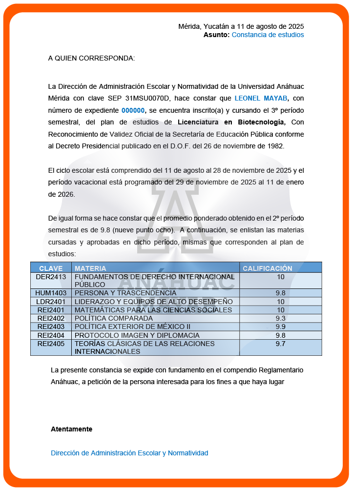 Documento del trámite