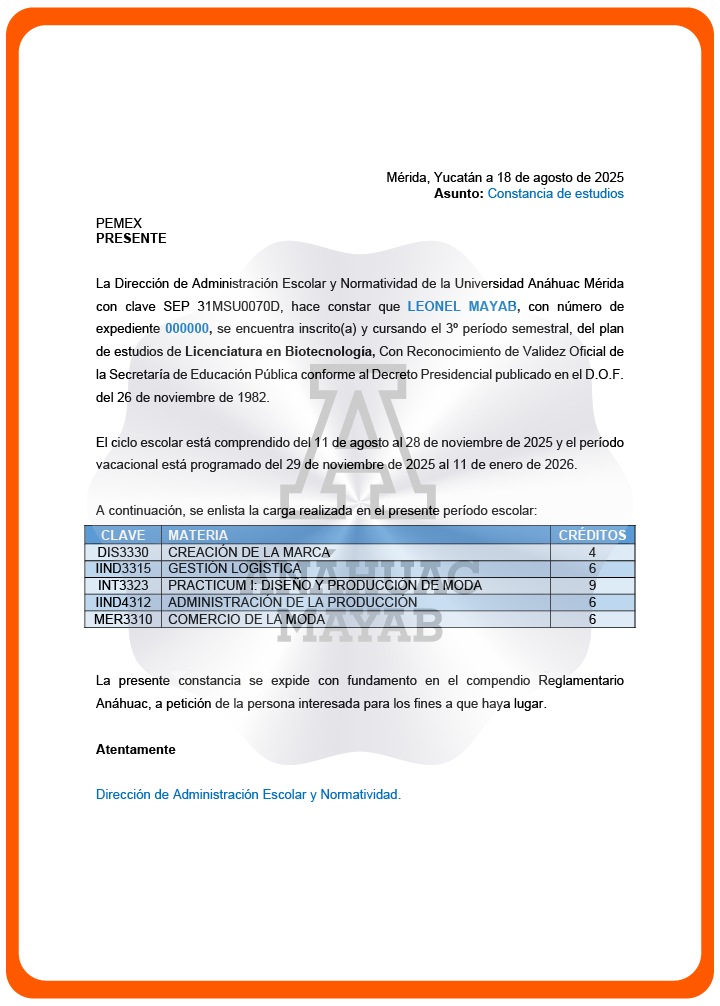 Documento del trámite