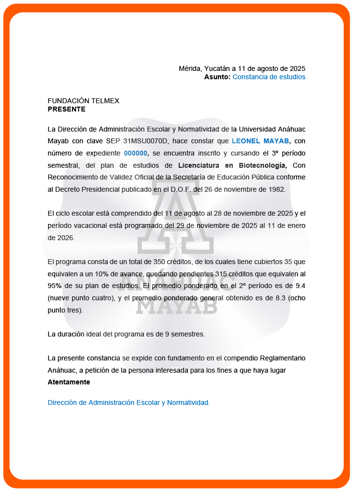 Documento del trámite