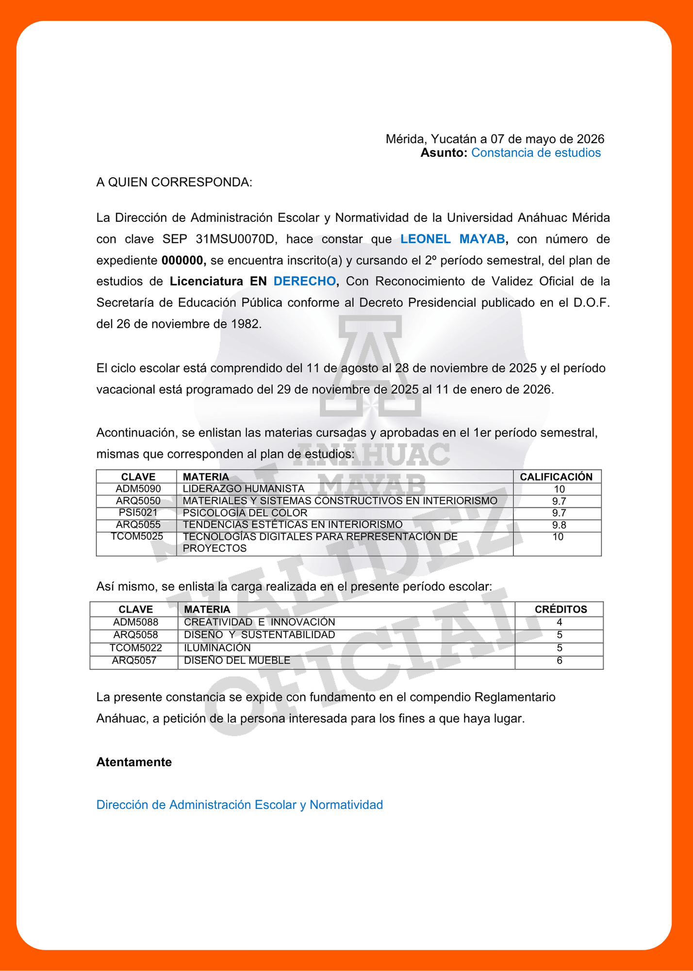 Documento del trámite