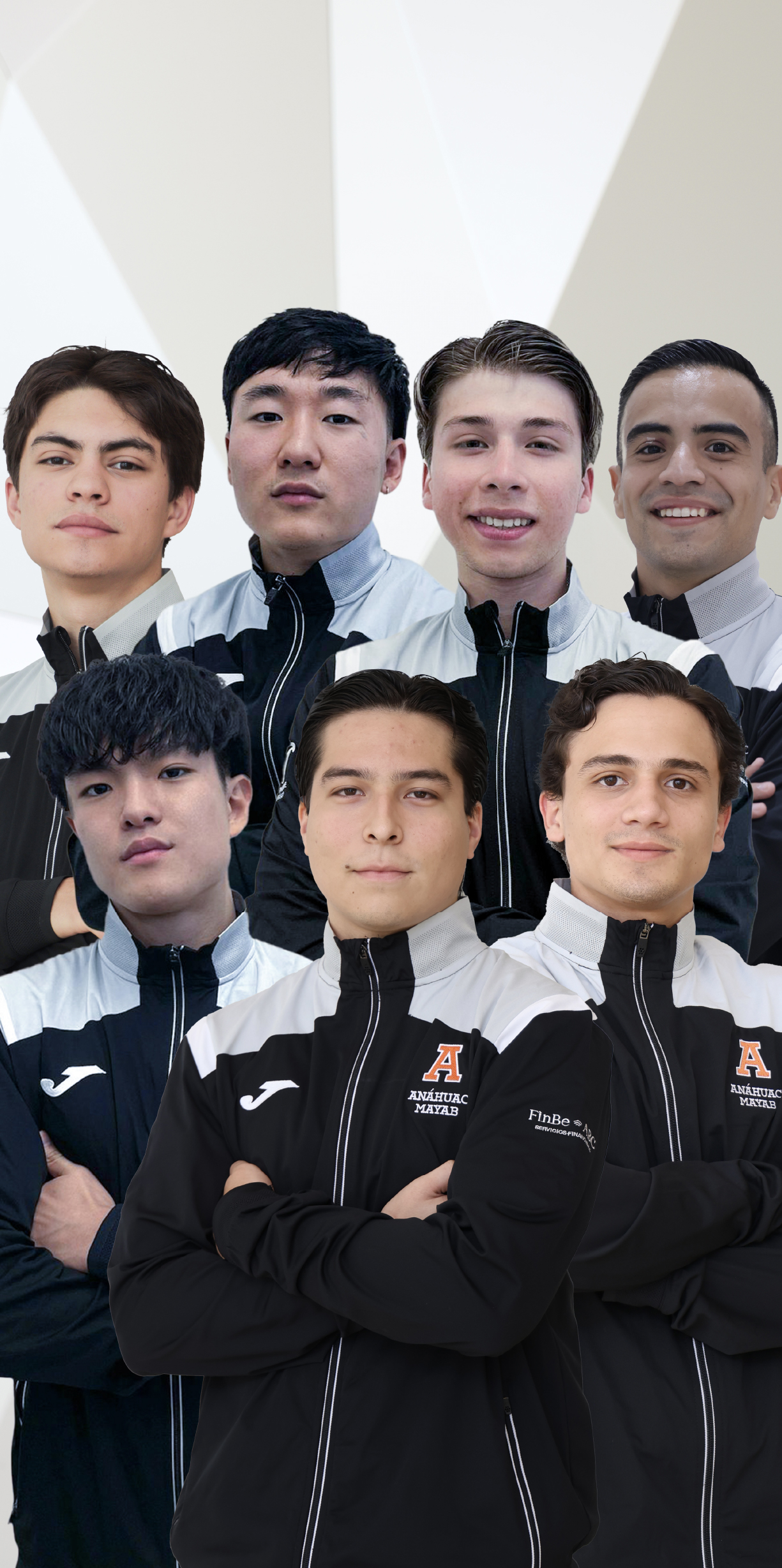 Hiroto Yoshii, Agustín Montiel, Hafid Azar, Karol Daniel Gutiérrez, Demian Garza, Carlos Compañ y Hayato Yoshii.